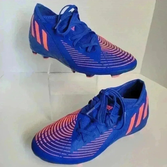 Adidas Predator Edge.3 Sz 5.5 FG Blue Youth Soccer Football Cleats GW2361 - Picture 5 of 14
